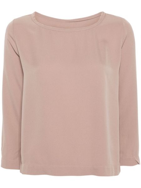 Bluză de mătase din crep Private 0204 roz