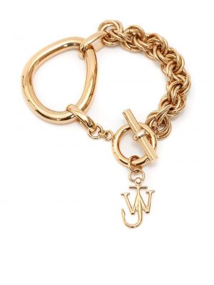 JW Anderson bracelet en chaîne à breloque logo - Or