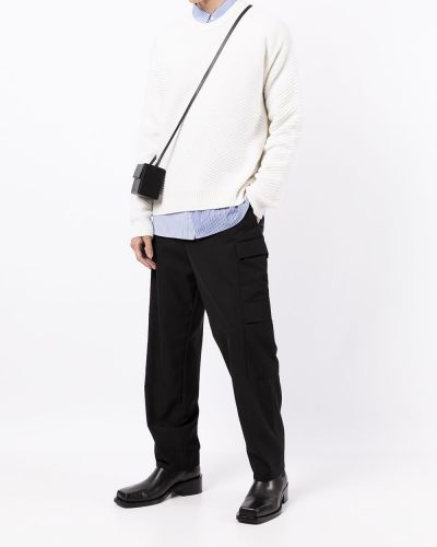 Jersey de tela jersey de cuello redondo Wooyoungmi blanco
