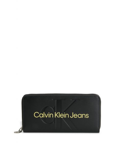 Kožený peňaženka na zips Calvin Klein Jeans