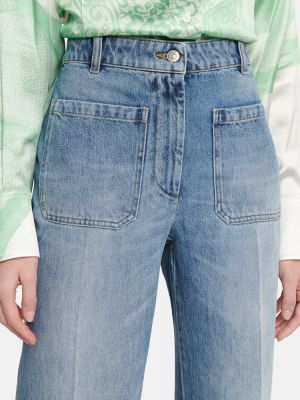 Bootcut džínsy s vysokým pásom Victoria Beckham modrá