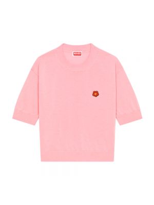 Dzianinowy sweter Kenzo różowy