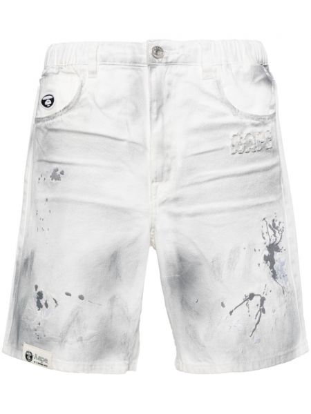 Jeans shorts Aape By *a Bathing Ape® weiß