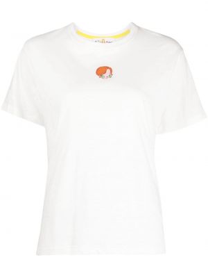 Haftowana koszulka bawełniana Mira Mikati biała