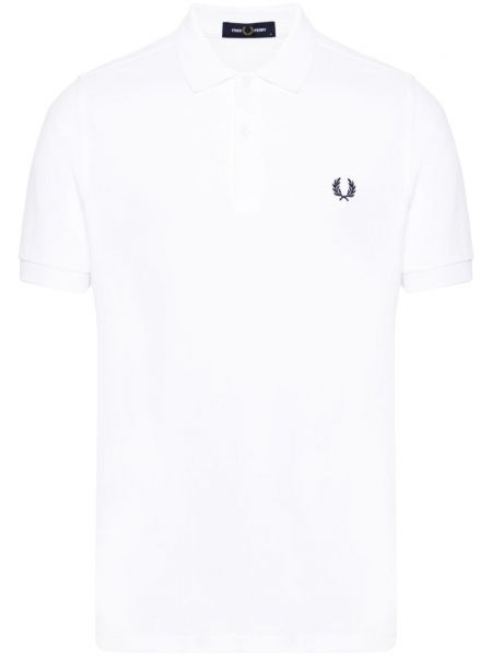 Polo brodé Fred Perry blanc
