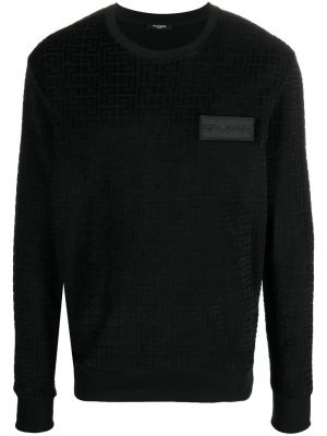 Samt sweatshirt Balmain schwarz