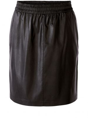 Kožená sukňa Oui čierna
