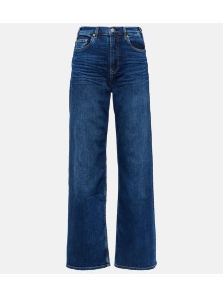 Laza szabású egyenes szárú farmernadrág Ag Jeans kék