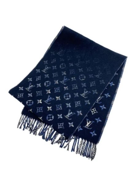 Niebieska szal z kaszmiru Louis Vuitton Vintage