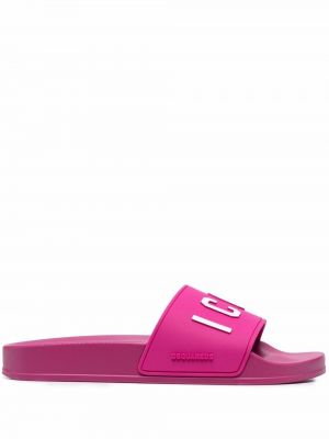 Sandali con stampa Dsquared2 rosa