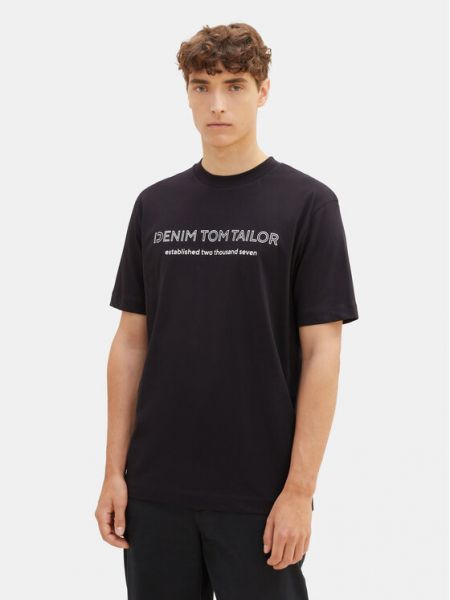 Тениска Tom Tailor Denim черно