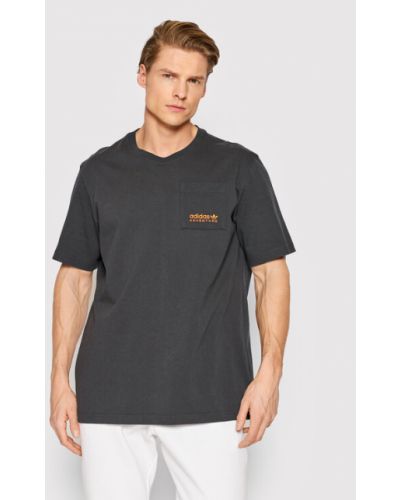 T-shirt large avec poches Adidas gris
