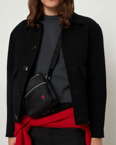 Найлонови чанта през рамо Ami Paris черно