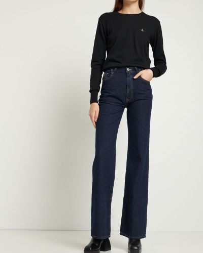 Pull en cachemire en coton en tricot Vivienne Westwood noir