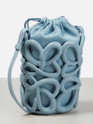 Kožená kabelka Loewe modrá