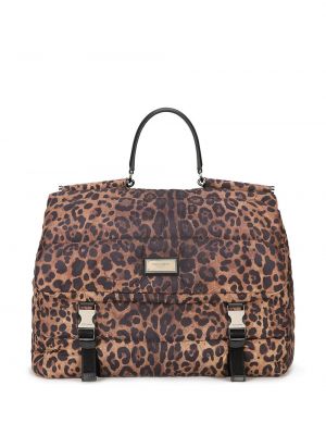 Potovalna torba s potiskom z leopardjim vzorcem Dolce & Gabbana