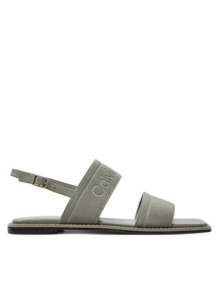 Sandály bez podpatku Calvin Klein šedé