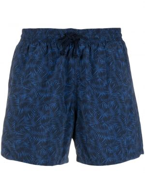 Trykt shorts Canali blå