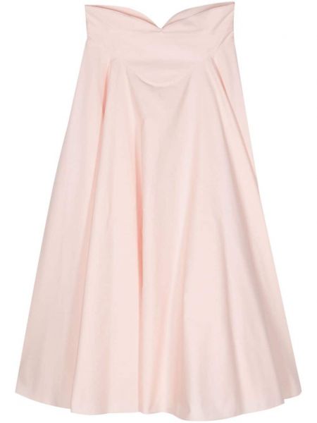 Bavlnená midi sukňa Alexander Mcqueen ružová