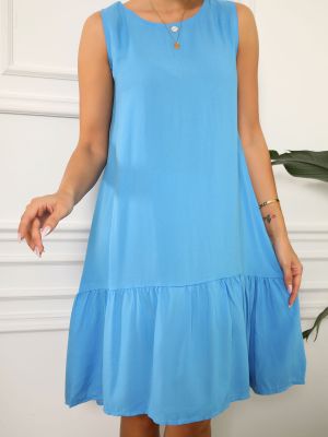 Αμάνικο φόρεμα Armonika μπλε