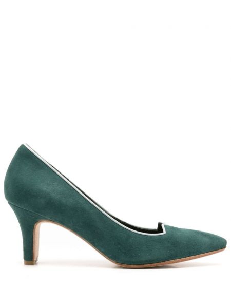 Кожени полуотворени обувки Sarah Chofakian зелено