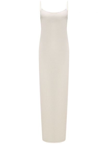 Копринена макси рокля от мерино вълна 12 Storeez бяло