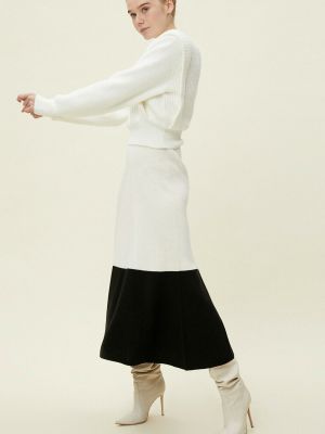 Midi φούστα Koton λευκό