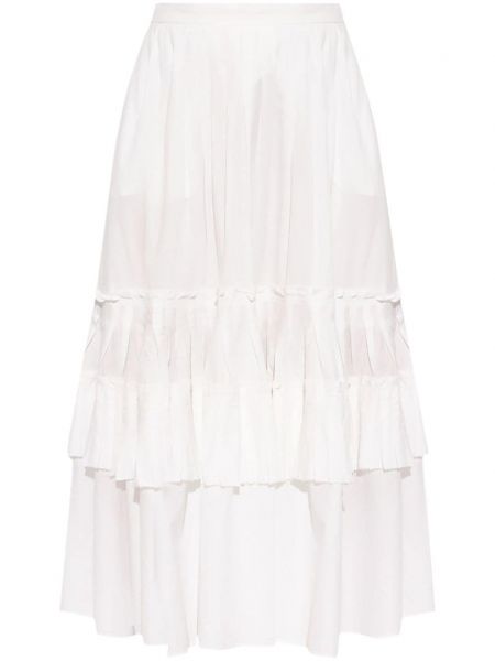 Βαμβακερή φούστα Munthe λευκό