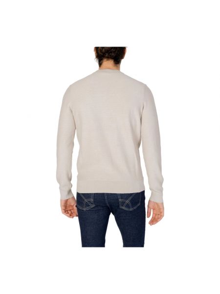 Suéter de cachemir de algodón con estampado de cachemira Hugo Boss beige