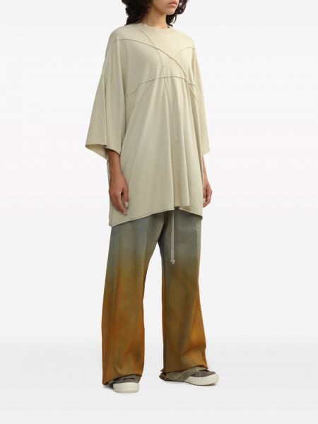 Medvilninis marškinėliai Rick Owens Drkshdw smėlinė