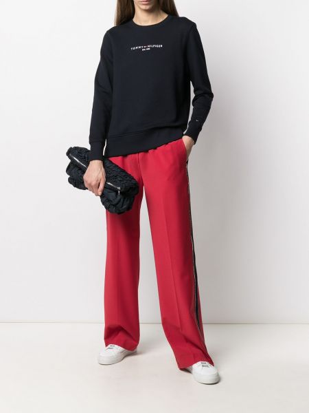 Pantalones de chándal a rayas Tommy Hilfiger rojo