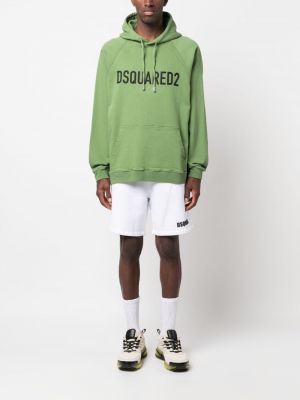 Kapučdžemperis ar apdruku Dsquared2 zaļš