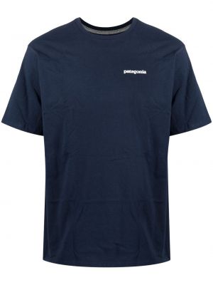 T-shirt à imprimé Patagonia bleu