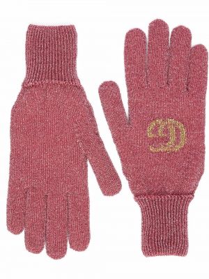 Кашемировые перчатки Gucci, розовый
