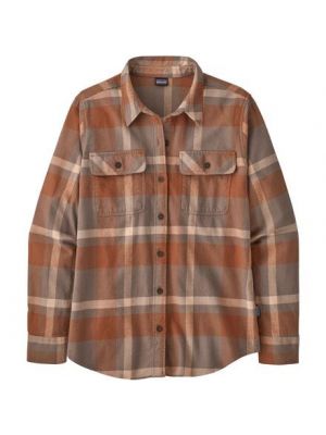 Хлопковая рубашка Patagonia коричневая