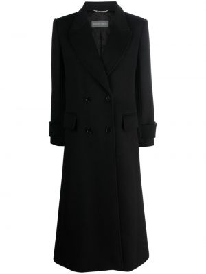 Plstěný kabát Alberta Ferretti černý