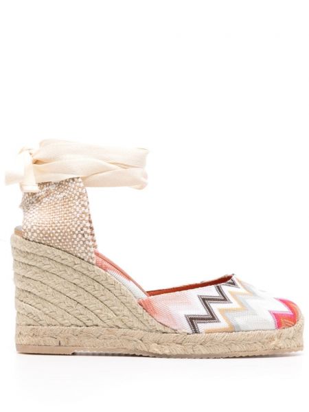 Espadrilles à imprimé à motif chevrons Missoni rouge