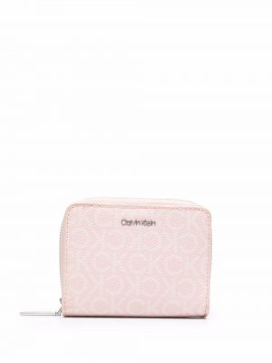 Trykt zip lommebok Calvin Klein rosa