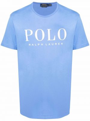 Pamut pamut pólóing nyomtatás Polo Ralph Lauren kék