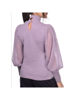 Jersey cuello alto de alpaca de tela jersey Paolo Fiorillo Capri violeta