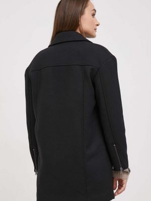 Palton oversize Sisley negru