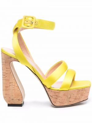 Satiinist sandaalid Si Rossi kollane