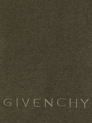 Echarpe brodée en laine Givenchy vert