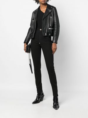 Skinny džíny s vysokým pasem Philipp Plein černé