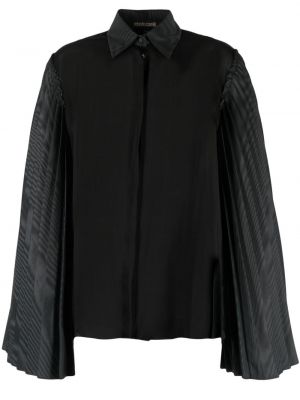 Koszula plisowana Roberto Cavalli czarna