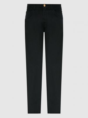 Вишиті прямі джинси Stefano Ricci чорні