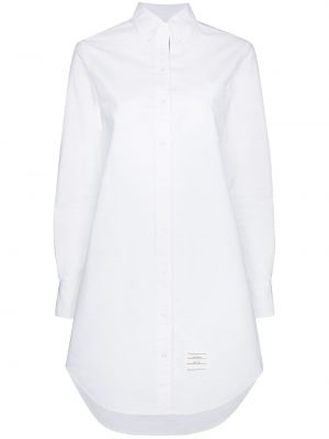 Pruhované mini šaty Thom Browne bílé