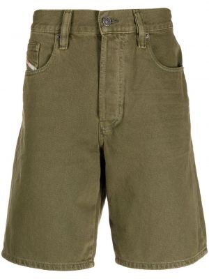Kratke jeans hlače Diesel zelena