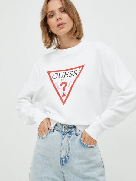 Bluza z nadrukiem Guess biała