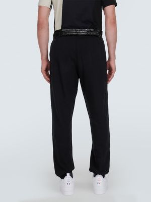 Spodnie sportowe bawełniane z dżerseju Moncler Genius czarne